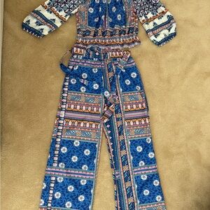 Rachel Zoe Multicolor Patterned Jumpsuit